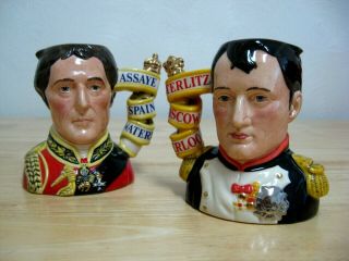 1995 Limited Edition Royal Doulton Toby Jugs Of Napoleon And Wellington