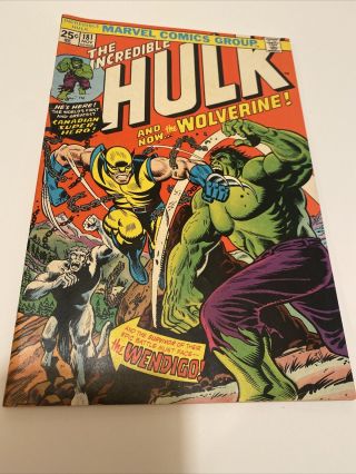 Incredible Hulk 181 - (vf/nm) - 1st Full App Of The Wolverine - Wendigo,  X - Men