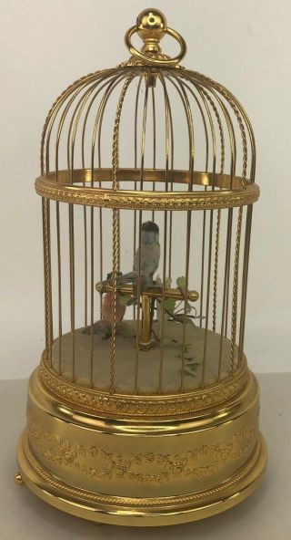 Reuge Double Singing Birds Bird Cage Swiss Automaton Saint Croix Music Box