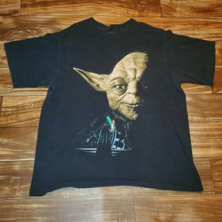Vintage 1995 Star Wars Return Of The Jedi Rare 90s Yoda Luke Vader Shirt Vtg Xl