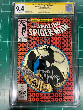 Spiderman 300 Cgc Ss Signed Todd Mcfarlane First Appearance Venom 1st