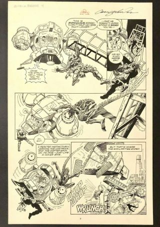 Aliens Vs Predator Issue 4 Page 3 Art Chris Warner Pencils & Inks