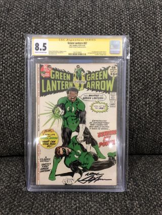 Green Lantern 87 Cgc 8.  5 Signed By Neal Adams 1st John Stewart