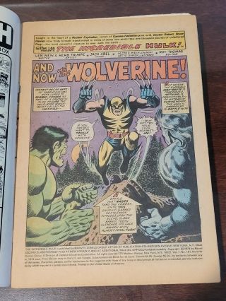 Incredible Hulk 181 Vol 1 Lower Grade 1st App Wolverine No MVS 3