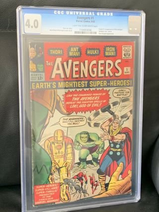Avengers 1 Cgc 4.  0 Never Pressed Origin & First Appearance Of The Avengers Team