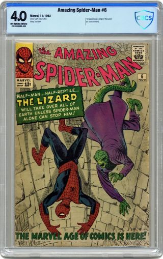 Spider - Man 6 Cbcs 4.  0 1963 1st App.  Lizard