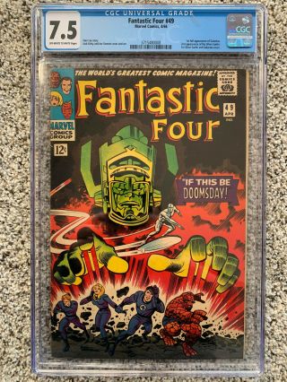 Fantastic Four 49 Cgc 7.  5 Marvel 4/66 1st Full Galactus & 2nd Silver Surfer