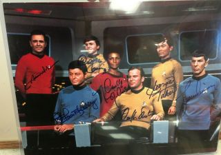 Star Trek Crew/cast Signed Photograph W/ Jsa Authenticity