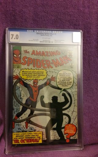 Spiderman 3 Cgc 7.  0 Key Silver Age Marvel (1st Appearance And Orgin Of