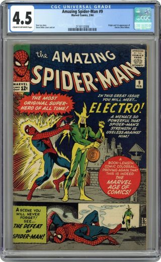 Spider - Man 9 Cgc 4.  5 1964 2116112006 1st App.  Electro