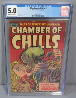 Chamber Of Chills 23 (classic Elias Pre Code Horror) Cgc 5.  0 Harvey Comics 1954