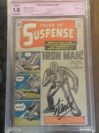 Tales Of Suspense 39 Cbcs Like Cgc 1.  8 Ss Signed Stan Lee.  1963.