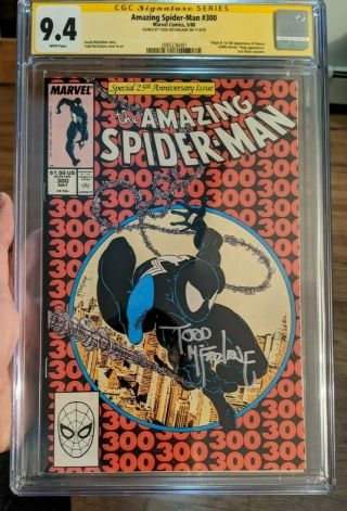 Spiderman 300 Cgc Ss 9.  4 Signed By Todd Mcfarlane