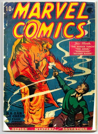 Marvel [mystery] Comics 1 Pr 0.  5 Ow Pgs Cvrless/1st 2 Wraps Missing 1939