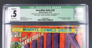 Incredible Hulk 181 CGC 0.  5 First Full Appearance of Wolverine 2