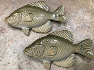 Vintage Rosemeade Gray Crappie Fish Salt And Pepper Shakers