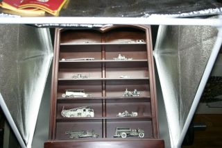 Franklin Pewter Fire Engines Of The World Set Of 12 1988 With And Case
