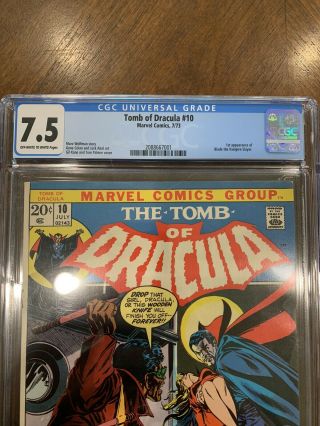 Tomb Of Dracula 10 Cgc 7.  5 1st Appearance Of Blade