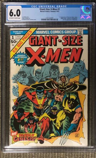 Giant - Size X - Men 1 Cgc 6.  0,  1st Appearance Of Storm,  Colossus,  Nightcrawler