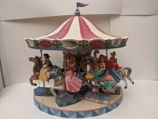 Disney Traditions By Jim Shore Carousel Base With 4 Carousel Princesses