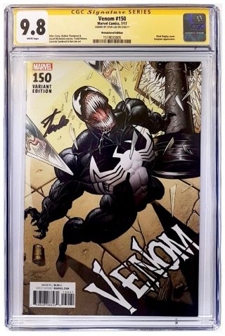 Marvel Venom 150 Cgc 9.  8 Ss Signed Stan Lee " Rip " Remastered Variant 1:1000