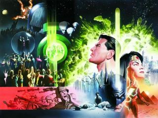 HISTORY Of The DC UNIVERSE Fine Art Lithograph 36/175 HAND SIGNED Alex Ross 2