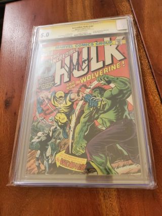 Incredible Hulk 181 CGC 5.  0 1st Wolverine SS Signed 2x Stan Lee Herb Trimpe Rare 2