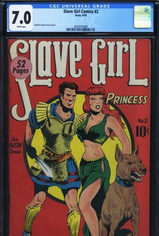 Slave Girl Comics 2 - Cgc - 7.  0,  Wp - Avon - Good Girl Art
