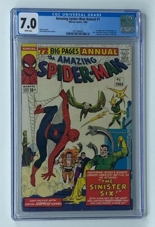 Spider - Man Annual 1 Marvel 1964 Cgc 7.  0 Sinister Six 1st Appearance