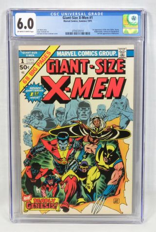 Marvel Comics Giant - Size X - Men 1 Cgc 6.  0 Ow/wp Len Wein Cockrum Gil Kane 1975