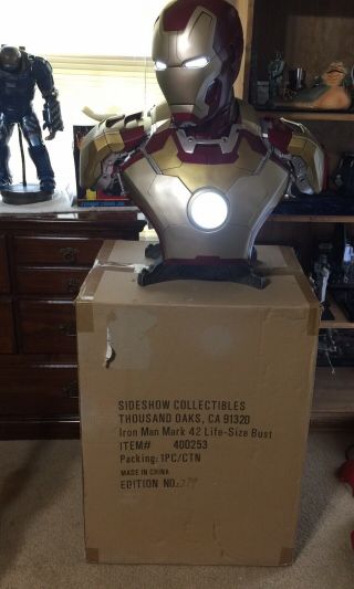 Iron Man Mark 42 Life Size Bust Sideshow Collectible Statue