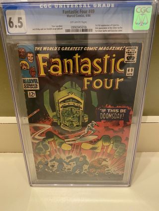 Fantastic Four 49 1966 1st Galactus 2nd Silver Surfer Cgc 6.  5 - Key Comic Ff