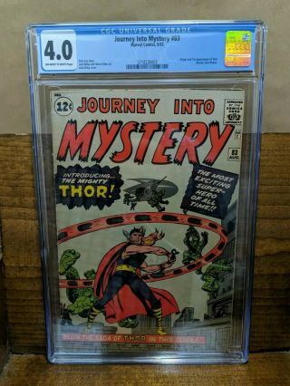 Journey Into Mystery 83 (marvel 1962) Lee Kirby 1st Thor Cgc 4.  0