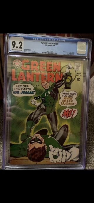 Green Lantern 59 Cgc 9.  2 Off White - White Pages 1st Guy Gardner
