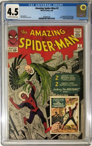 Spiderman 2 Cgc 4.  5 Ow/white Pages 1st Appearance Vulture