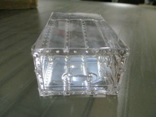 LOUIS VUITTON Crystal Glass Steamer Trunk Paperweight S3 2