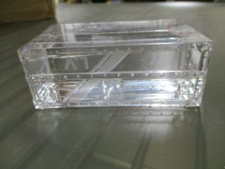 LOUIS VUITTON Crystal Glass Steamer Trunk Paperweight S3 3