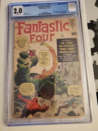 Fantastic Four 1 Cgc 2.  0 1961 1st Fantastic Four