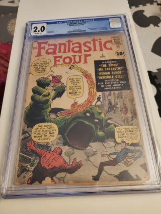 Fantastic Four 1 CGC 2.  0 1961 1st Fantastic Four 3