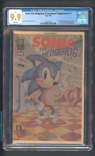 Sonic The Hedgehog Promotional Supplement 1 Cgc 9.  9 Sega 1991 Francis 4437699