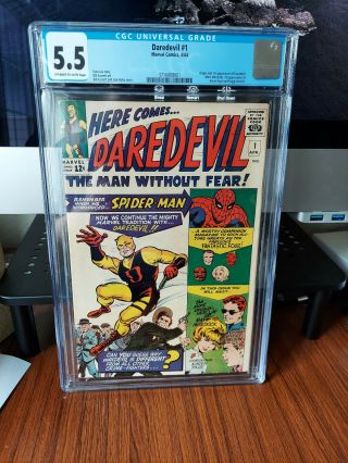 Daredevil 1 Cgc 5.  5 Origin & 1st App Daredevil,  Marvel Comics 1964
