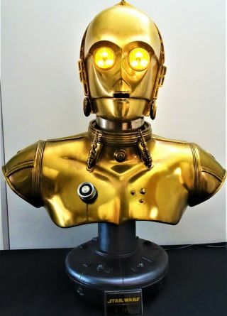Star Wars Sideshow C - 3po Life - Size Bust Statue Figure Fred Barton Robot Droid