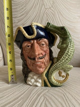 Royal Doulton Large 7” Captain Hook Character Jug D6597 (first Version)