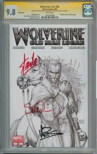 Wolverine 66 Michael Turner Sketch Variant (old Man Logan) Cgc 9.  8