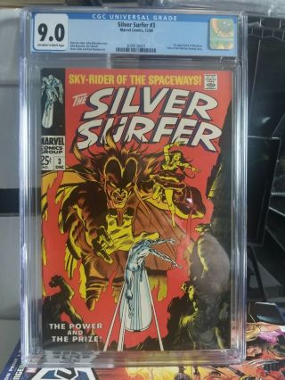 Silver Surfer 3 Cgc 9.  0 Oww 1st Appearance Mephisto Marvel Phase 4 Villain