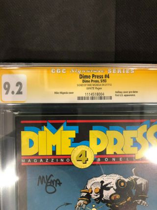 Dime Press 4 1993 Predates Hellboy 1st Appearance CGC SS 9.  2 Signed Mike Mignola 2