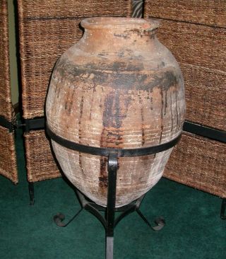 Large Antique Olive Oil Jar,  Vase,  Urn
