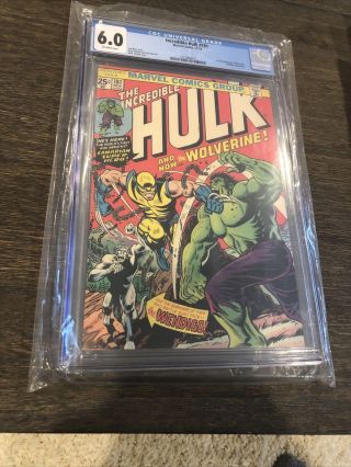 Incredible Hulk 181 Cgc 6.  0 (blue Label) 1st Appearance Wolverine Ow Pages