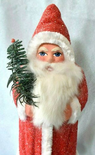 RADKO 1999 Schaller Santa Claus Christmas Cherry Red Candy Container Belsnickle 3