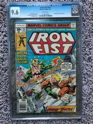 Iron Fist 14 Cgc 9.  6 White Pages (1st Sabretooth)